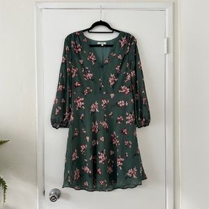 Madewell Green Floral Marguerite Dress Size 14